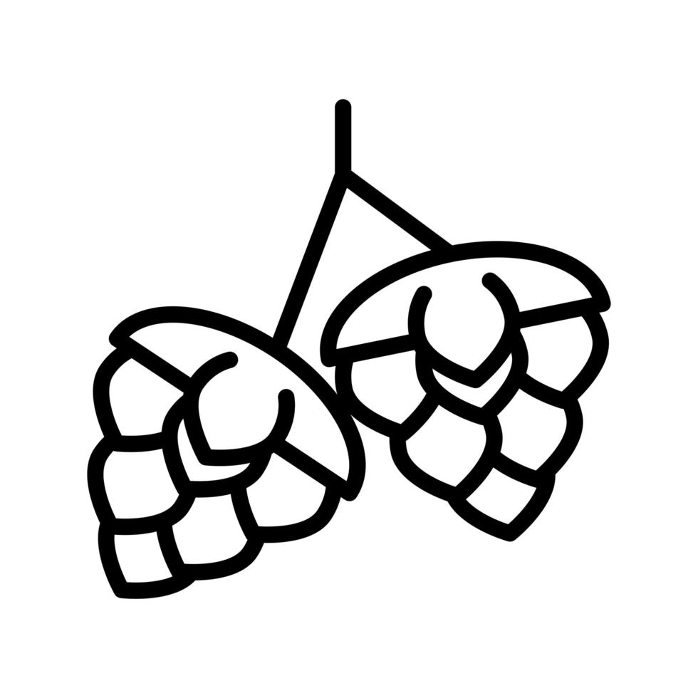 hop seeds line style icon vector