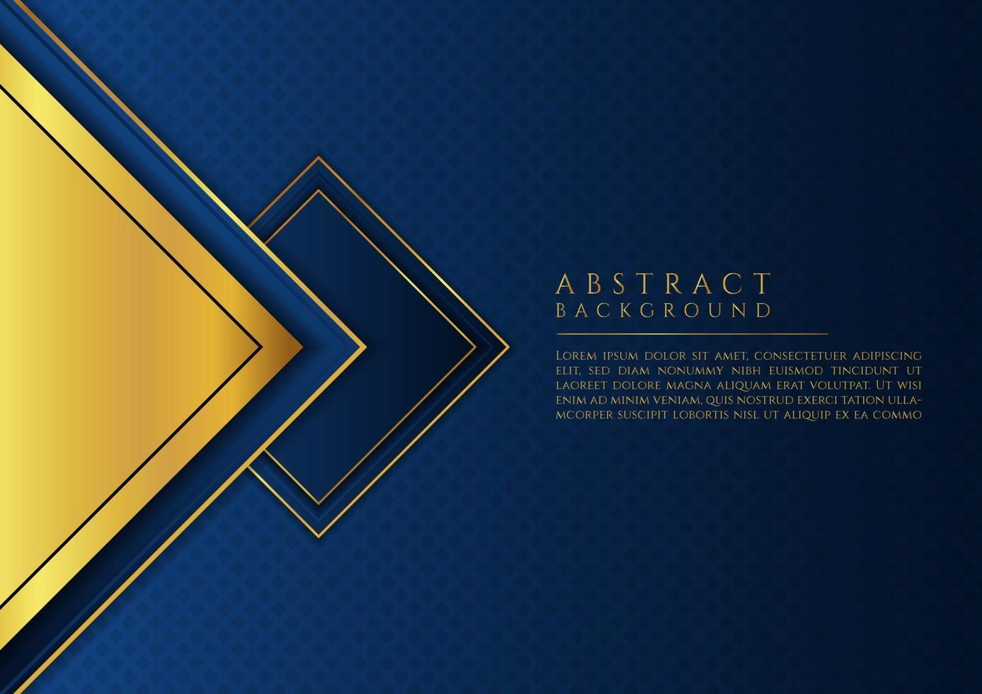 Abstract background luxury square gold metallic design with space for text vector