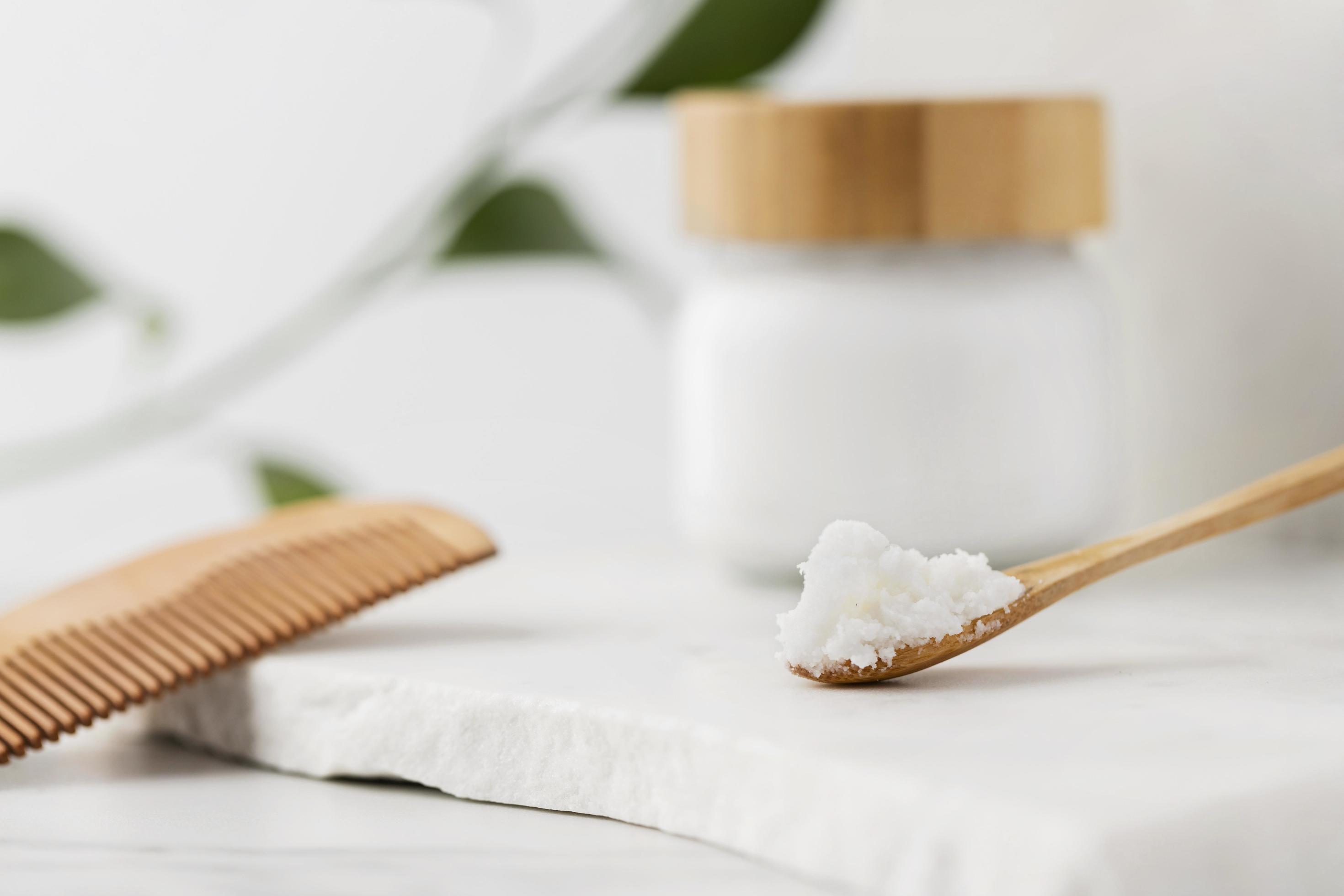 Shea butter beauty treatment assortment background 2459723 Stock Photo