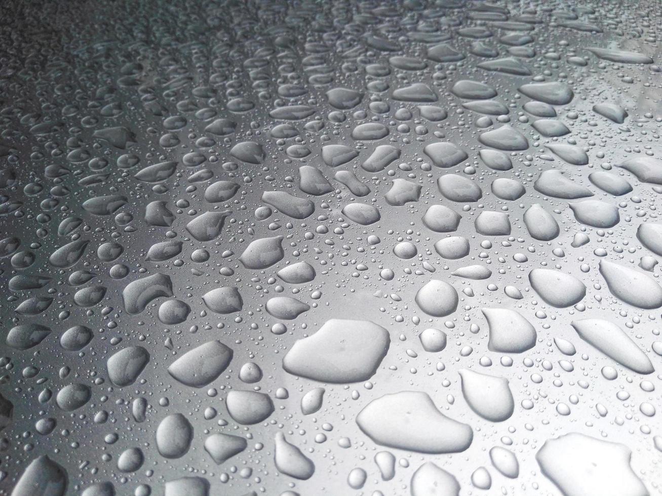 Rain dew drop on gray background photo