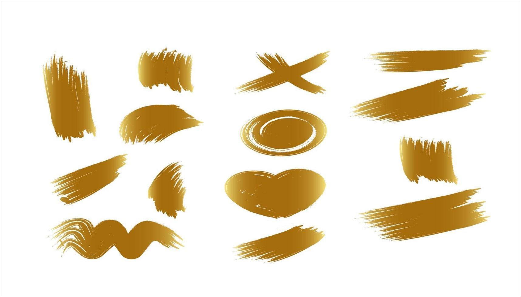 gold grunge brush vector