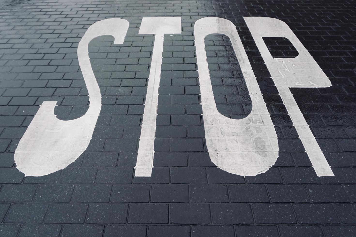 stop traffic signal on the street photo