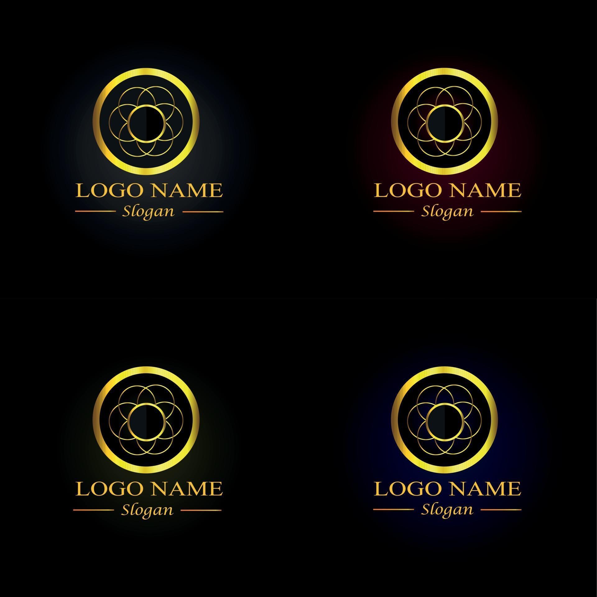 Golden logo collection 2460310 Vector Art at Vecteezy