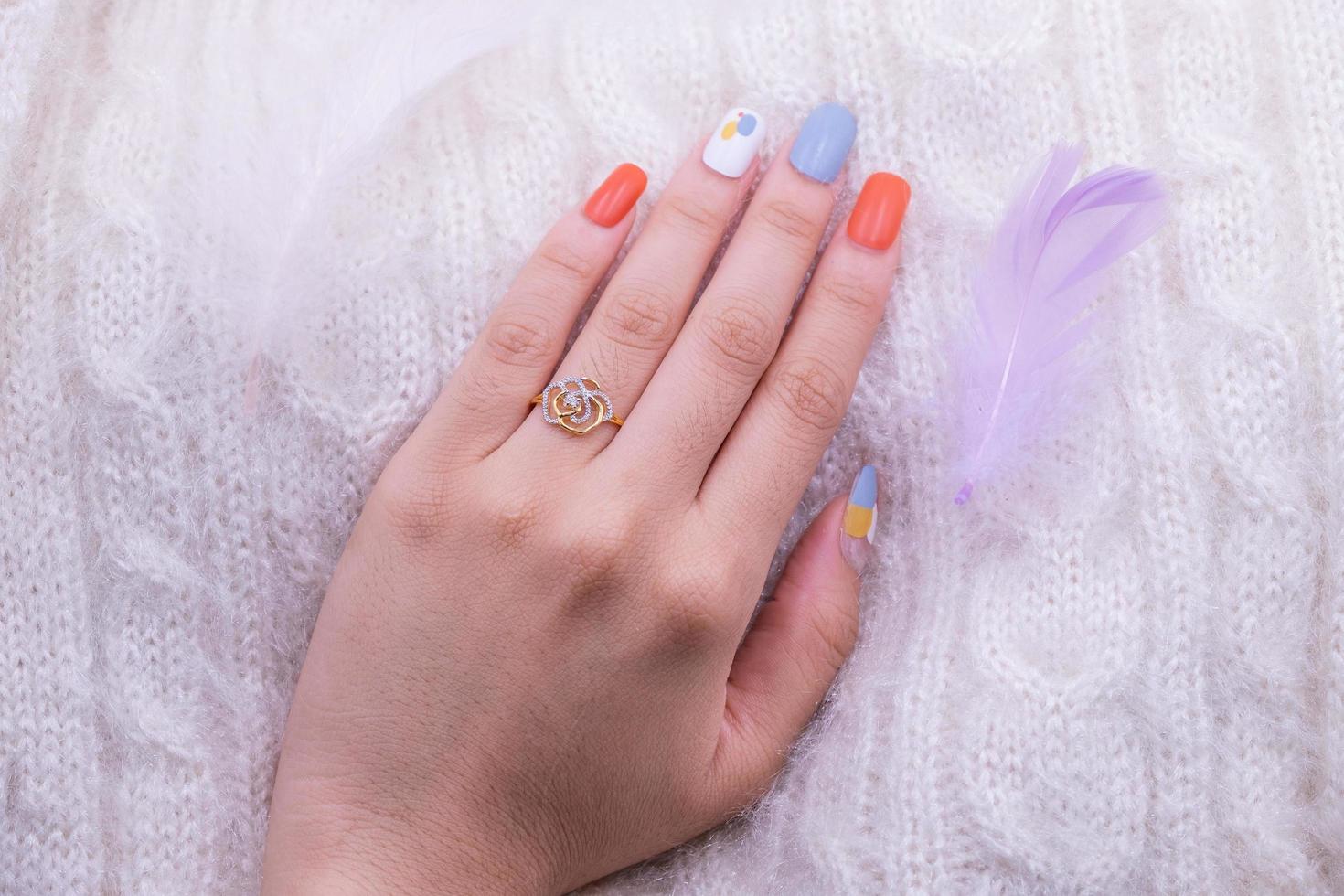 Diamond ring 9k gold photo
