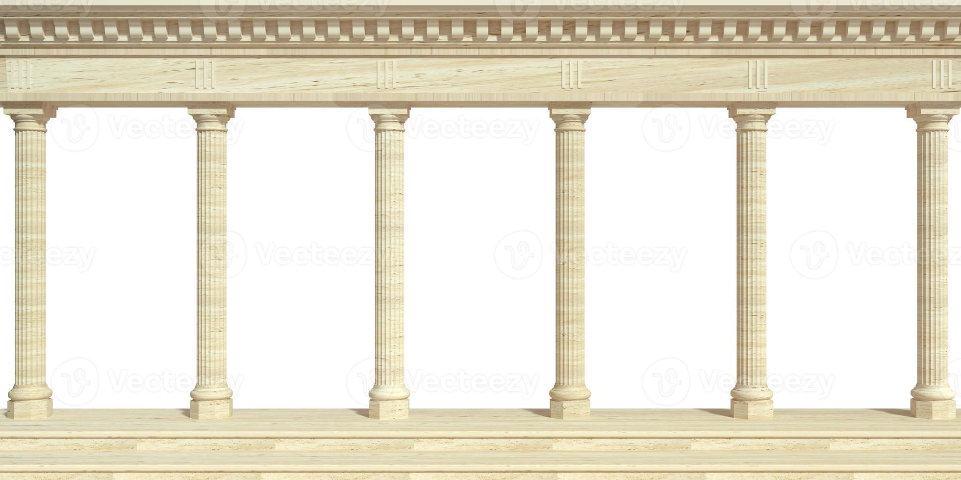 Marble antique wall arcade of the ancient world photo