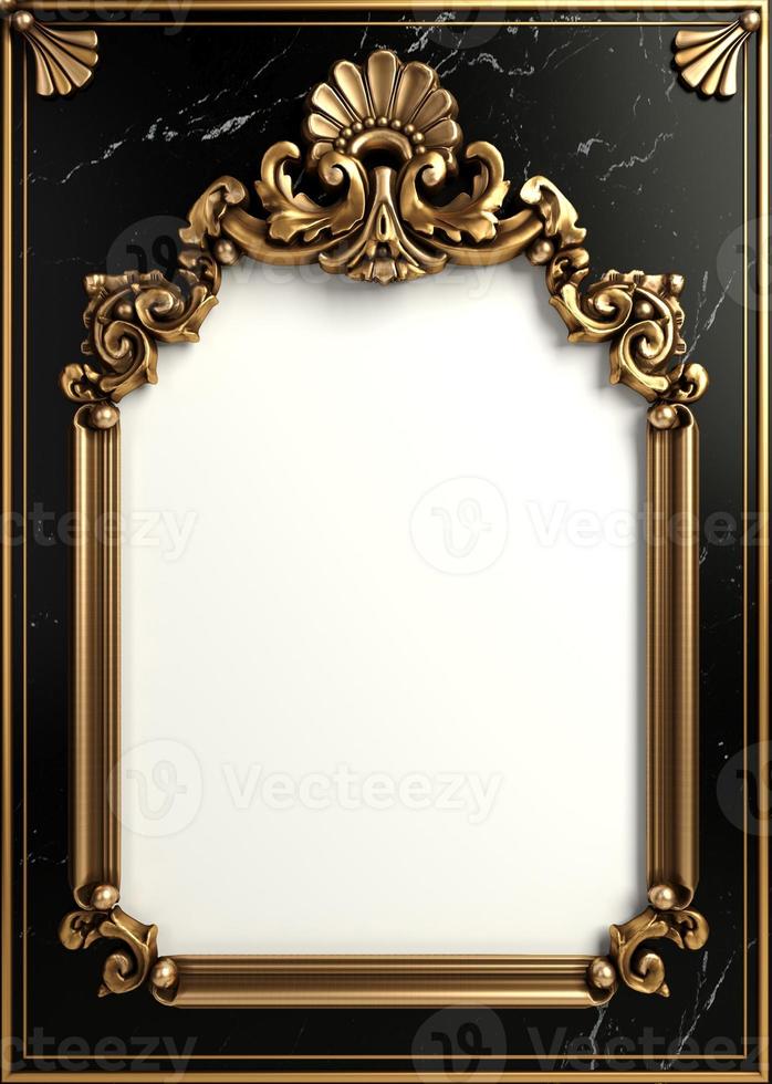 Classic golden frame baroque style cover postcard photo