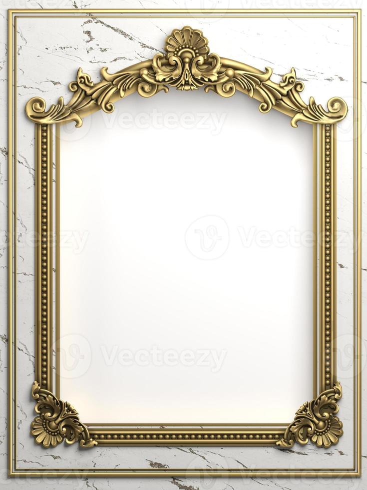 Classic golden frame baroque style cover postcard photo