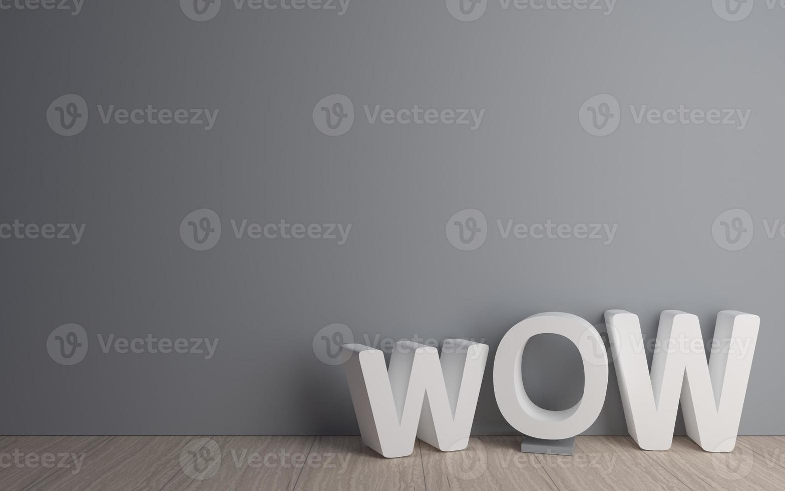 Word wow in room photo