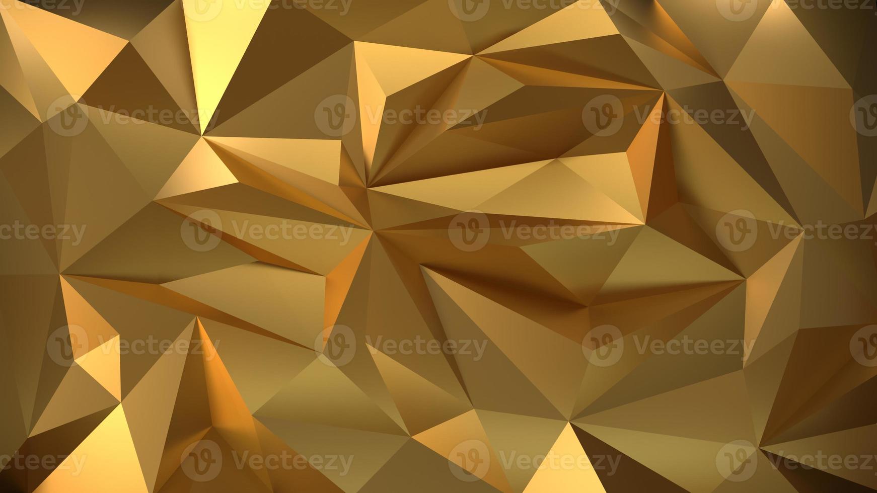 fondo geométrico dorado 3d foto