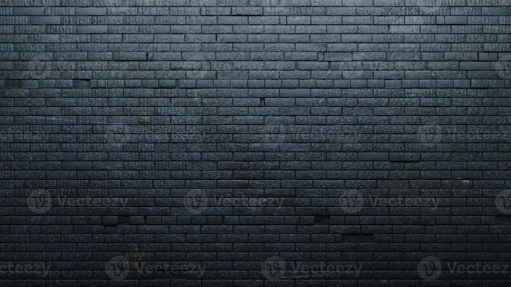 Background wall old black painted brick photo