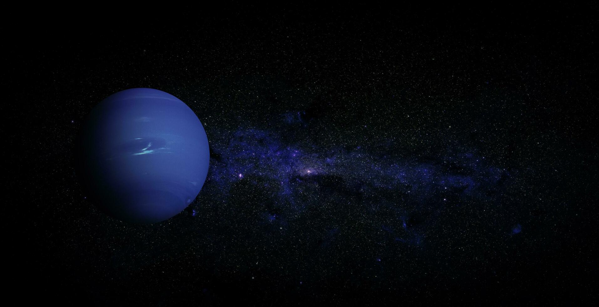 Neptune on space background, elements of this image furnished by NASA photo