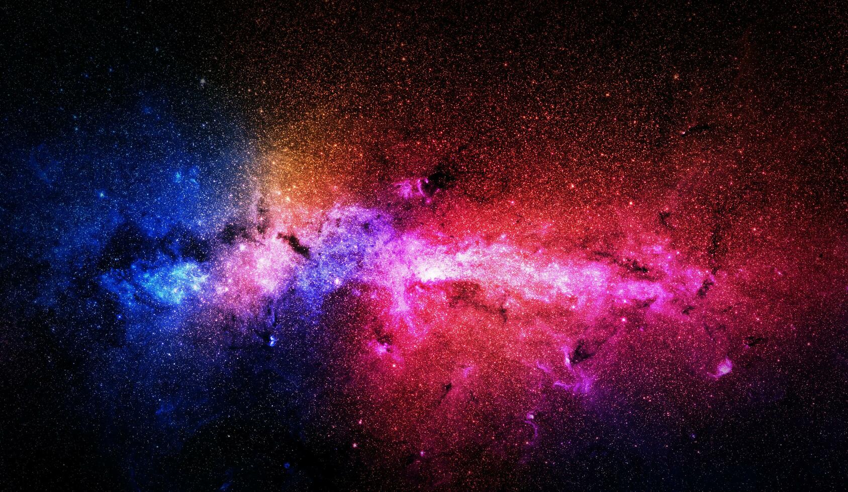 estrellas de colores y fondo espacial, elementos de esta imagen proporcionada por la nasa foto