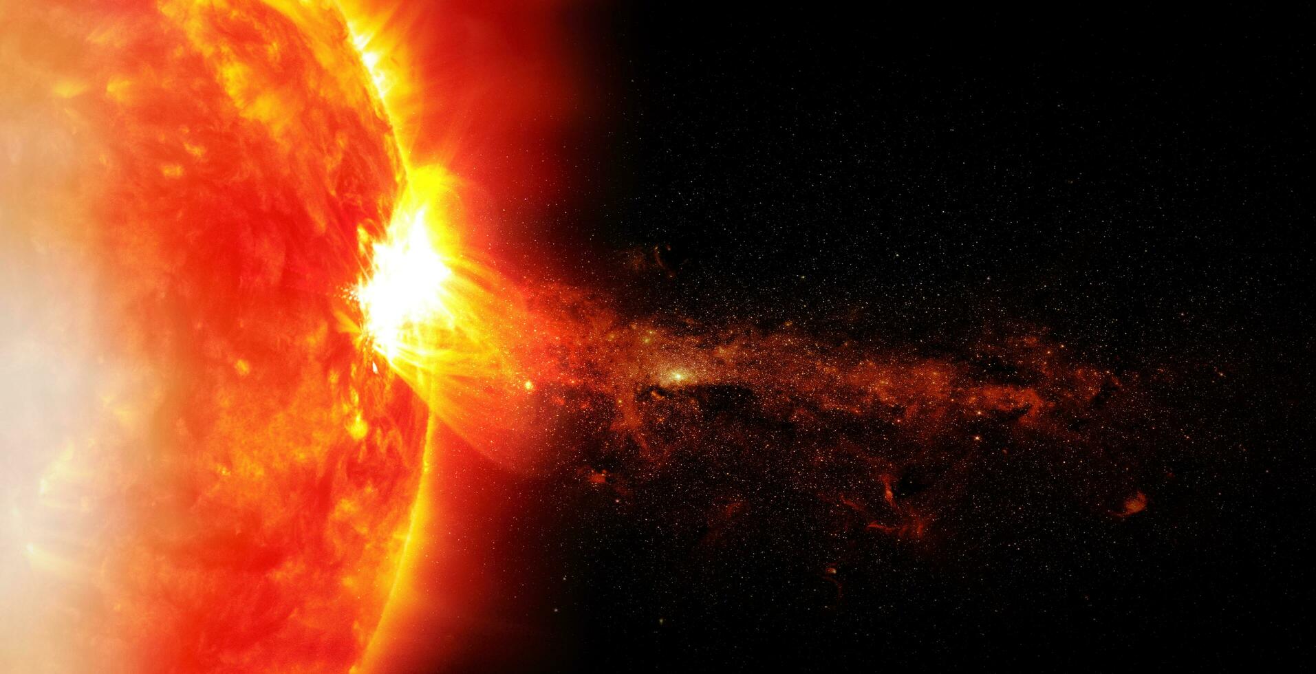 sol en el fondo del espacio, elementos de esta imagen proporcionada por la nasa foto