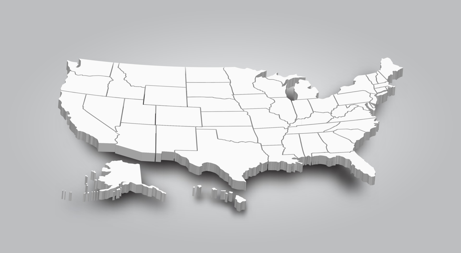 3D Map of United state of america 2461964 Vector Art at Vecteezy