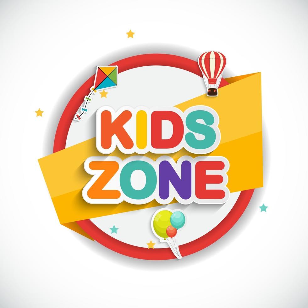 Abstract Kids Zone background vector