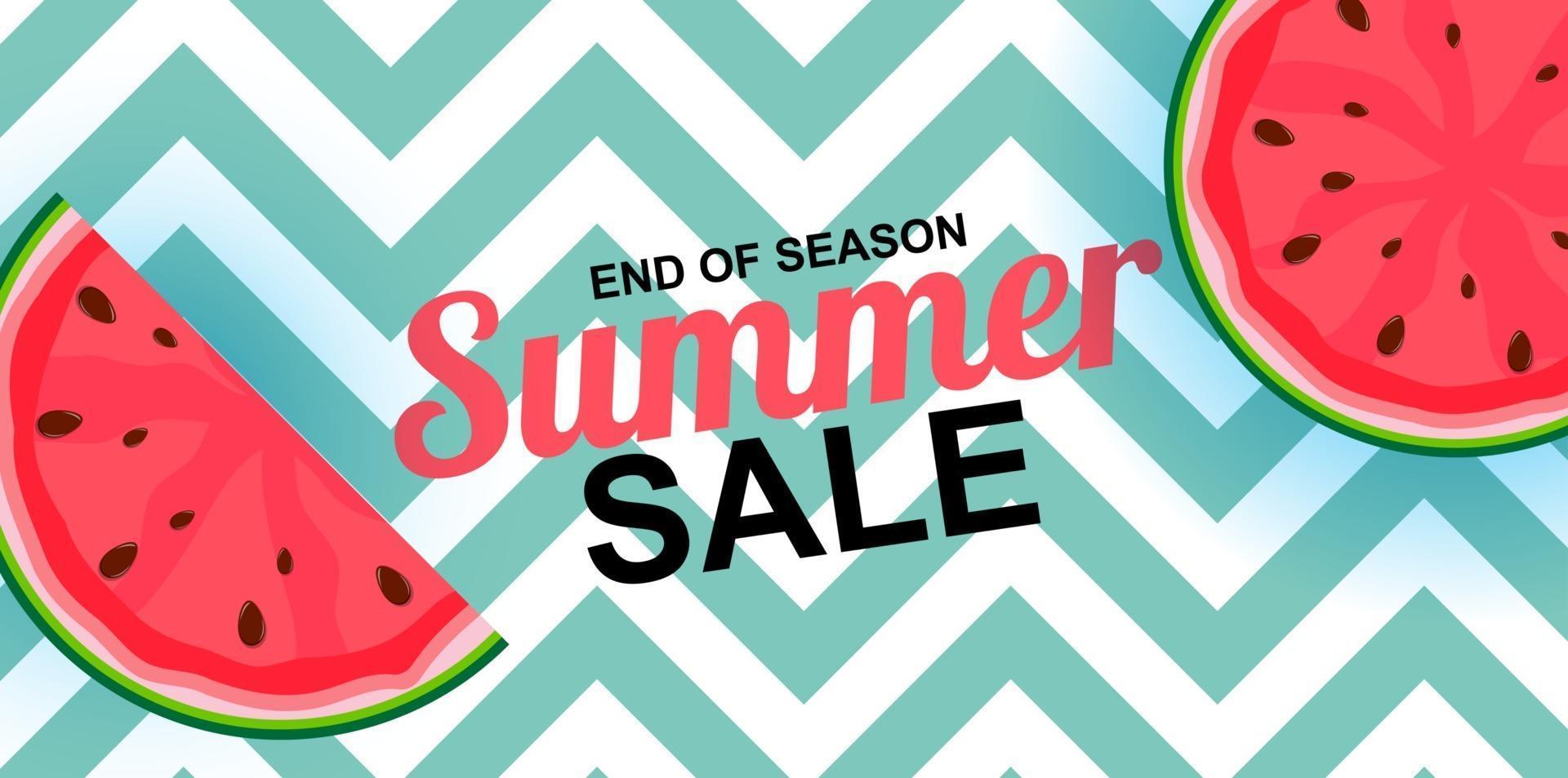 End of season Summer sale poster background vector