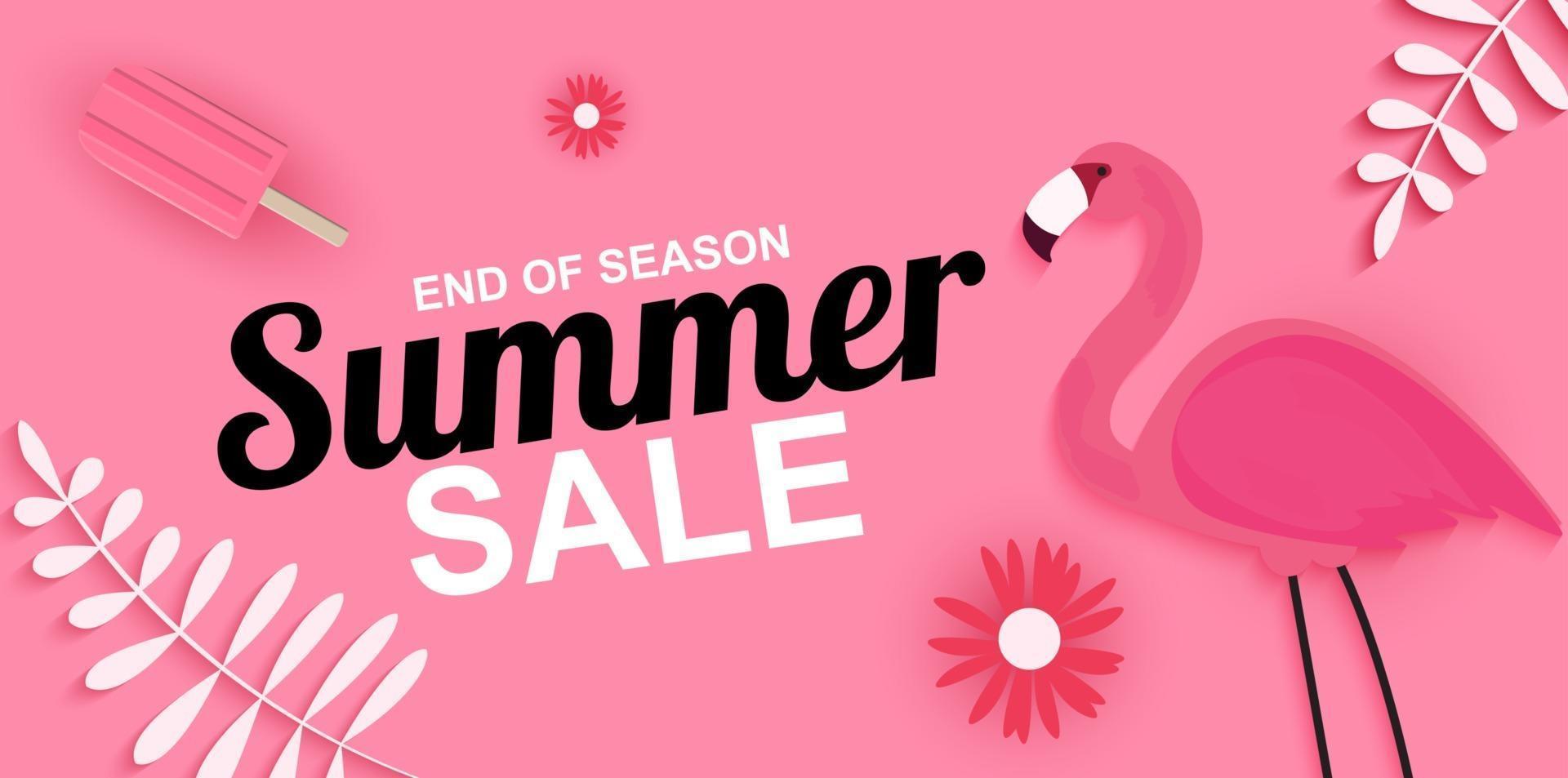 End of season Summer sale poster background vector