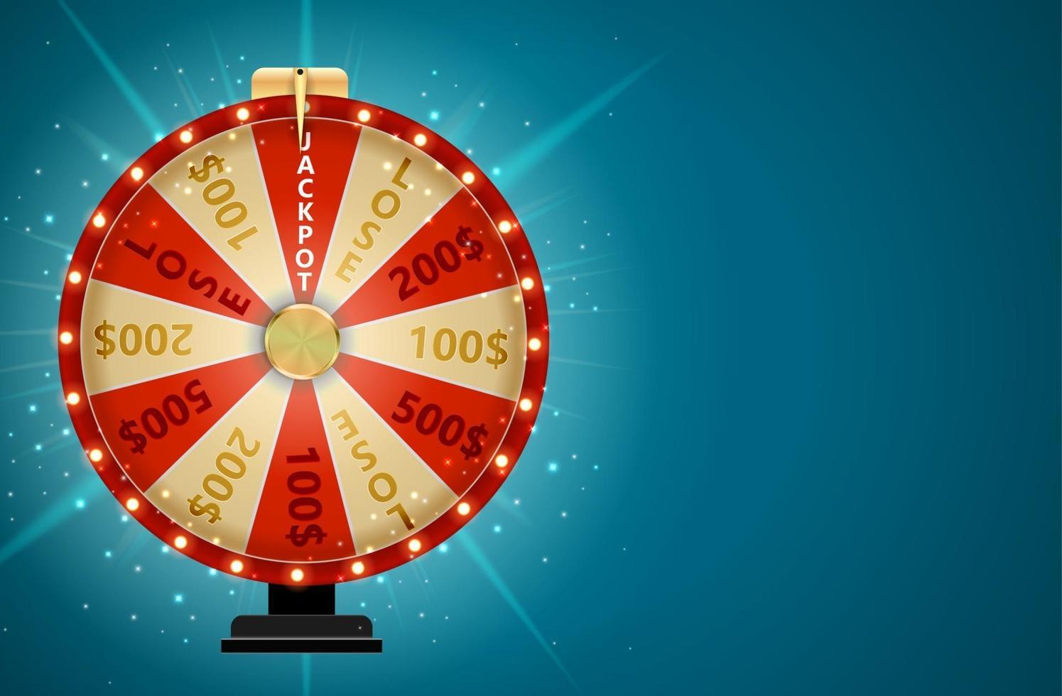 Wheel of Fortune Lucky Icon with Place for Text vector