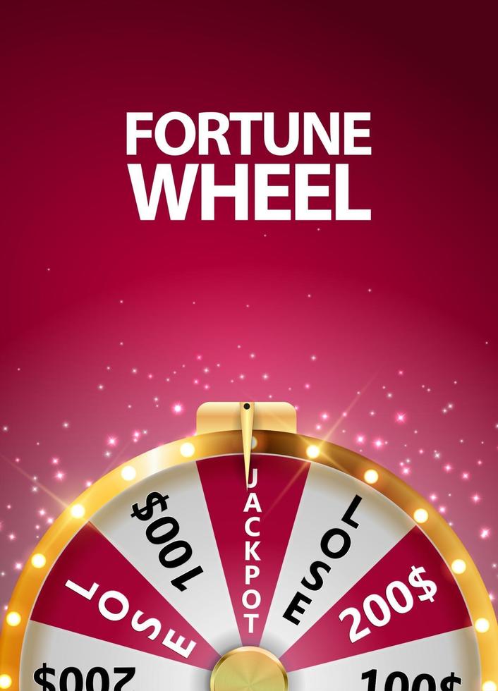 Wheel of Fortune Lucky Icon with Place for Text vector
