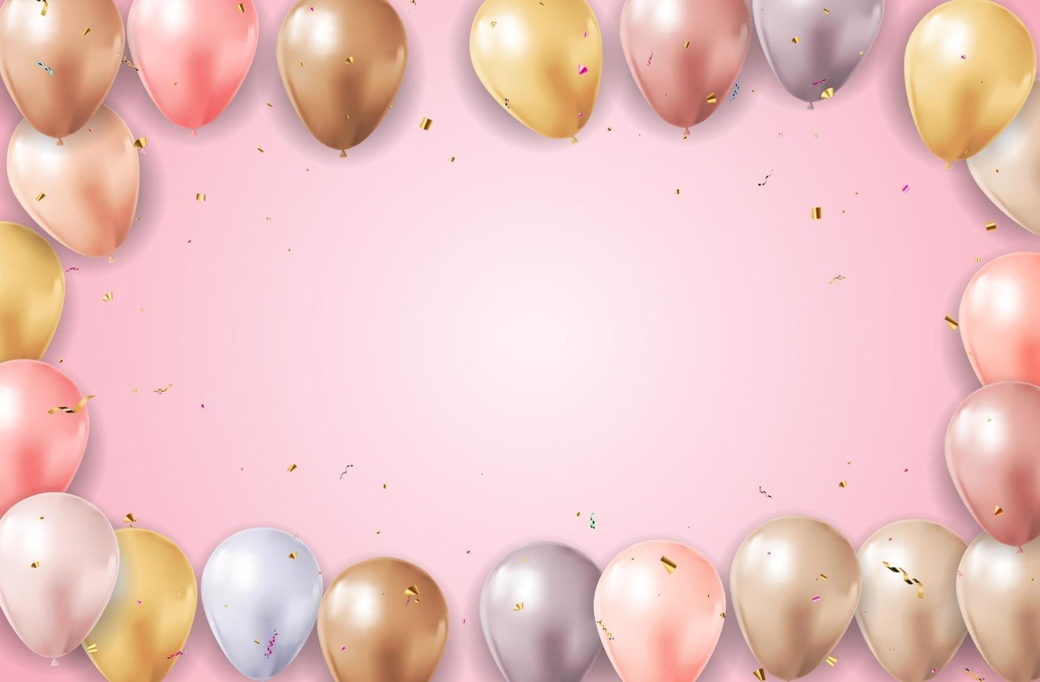 Realistic 3d balloon for party holiday background vector