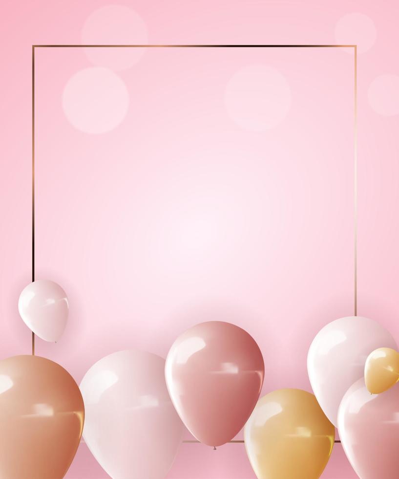 Realistic 3d balloon for party holiday background vector
