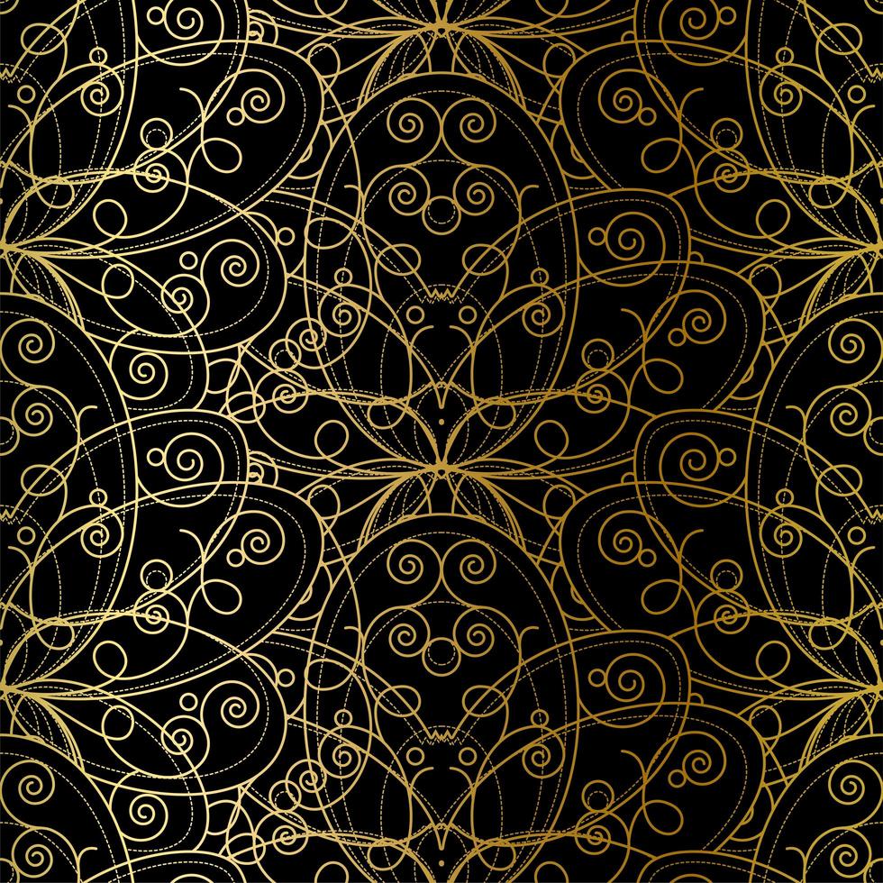 Vector gradiente geométrico dorado diseño de patrones sin fisuras