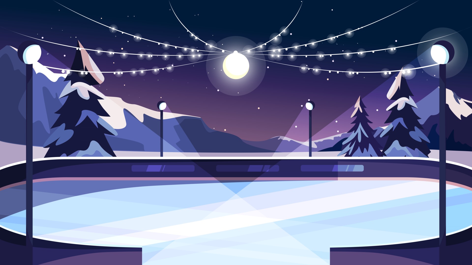 Night ice rink 2462515 Vector Art at Vecteezy