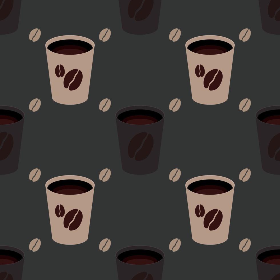 Seamless Pattern Background with Cup of Coffee vector