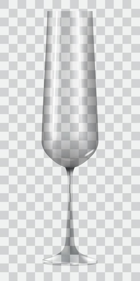 3d realistic champagne glass vector