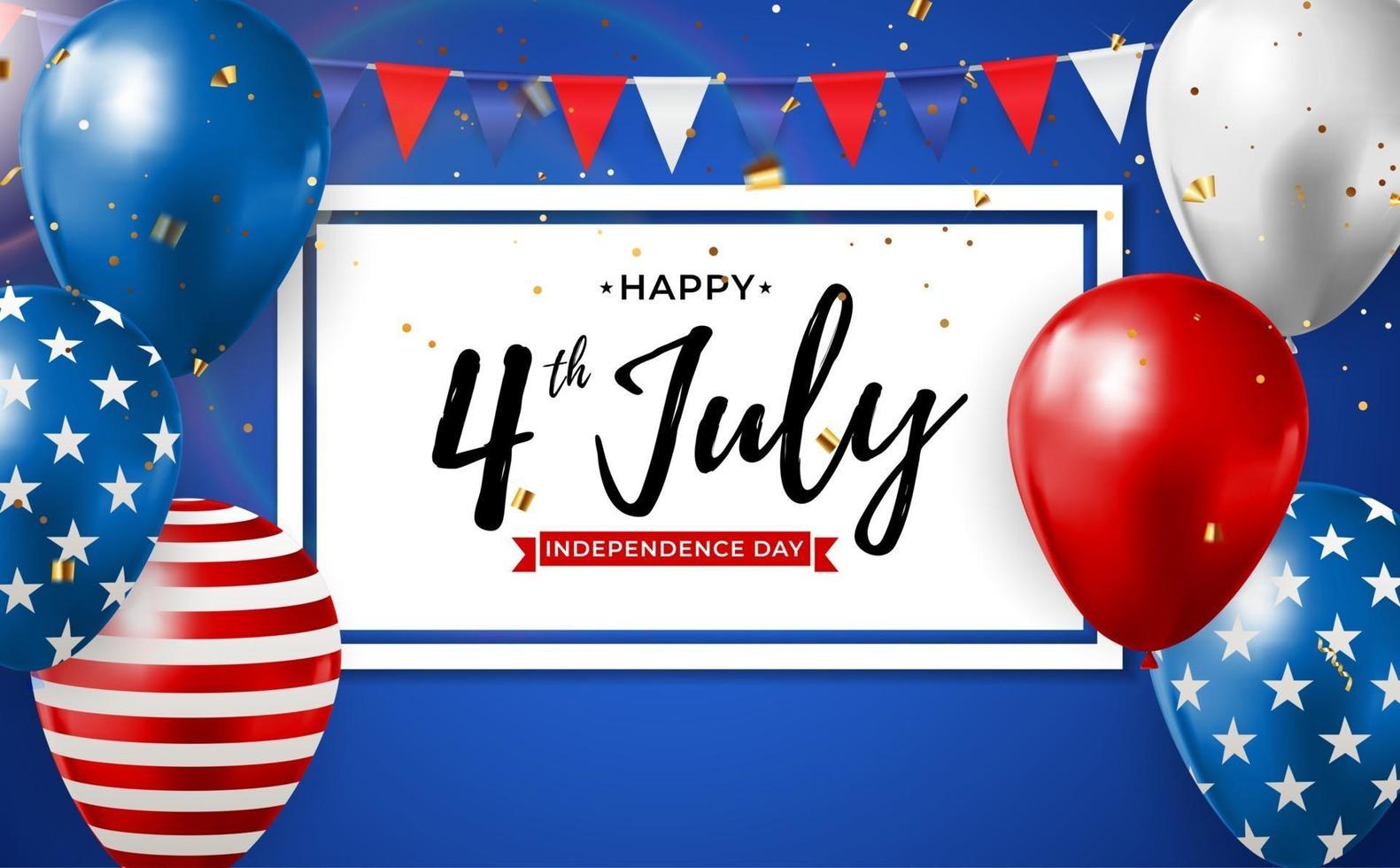 July 4 Independence Day in USA Background. Can Be Used as Banner or Poster vector