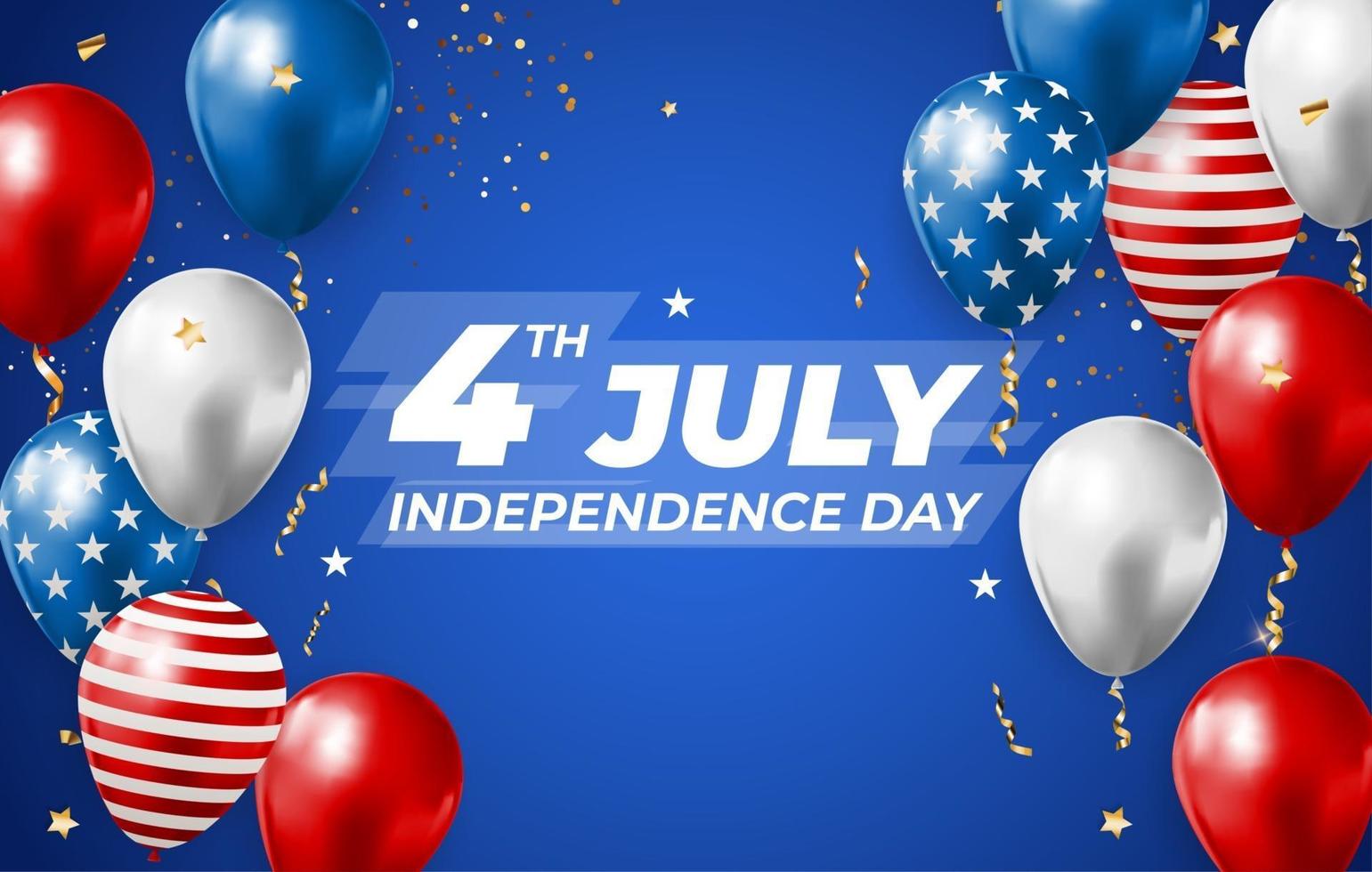 July 4, Independence Day in USA Background. Can Be Used as Banner or Poster. vector