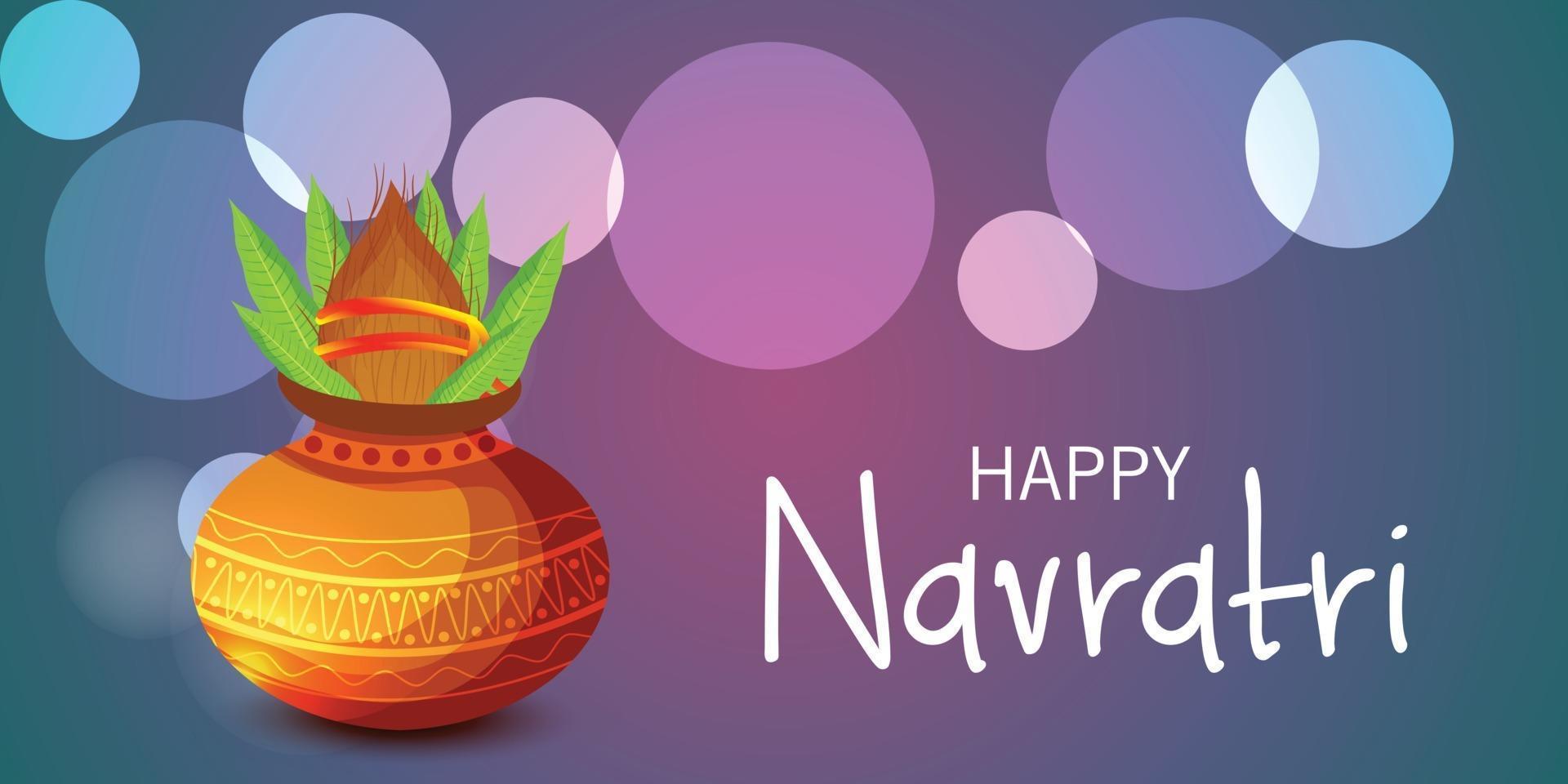 Vector illustration of a Background for Happy Navratri Celebration