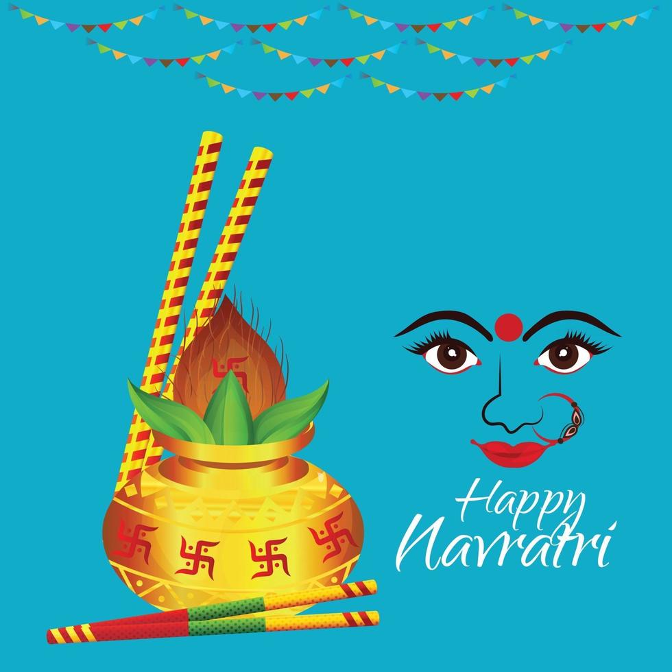 Vector illustration of a Background for Happy Navratri Celebration