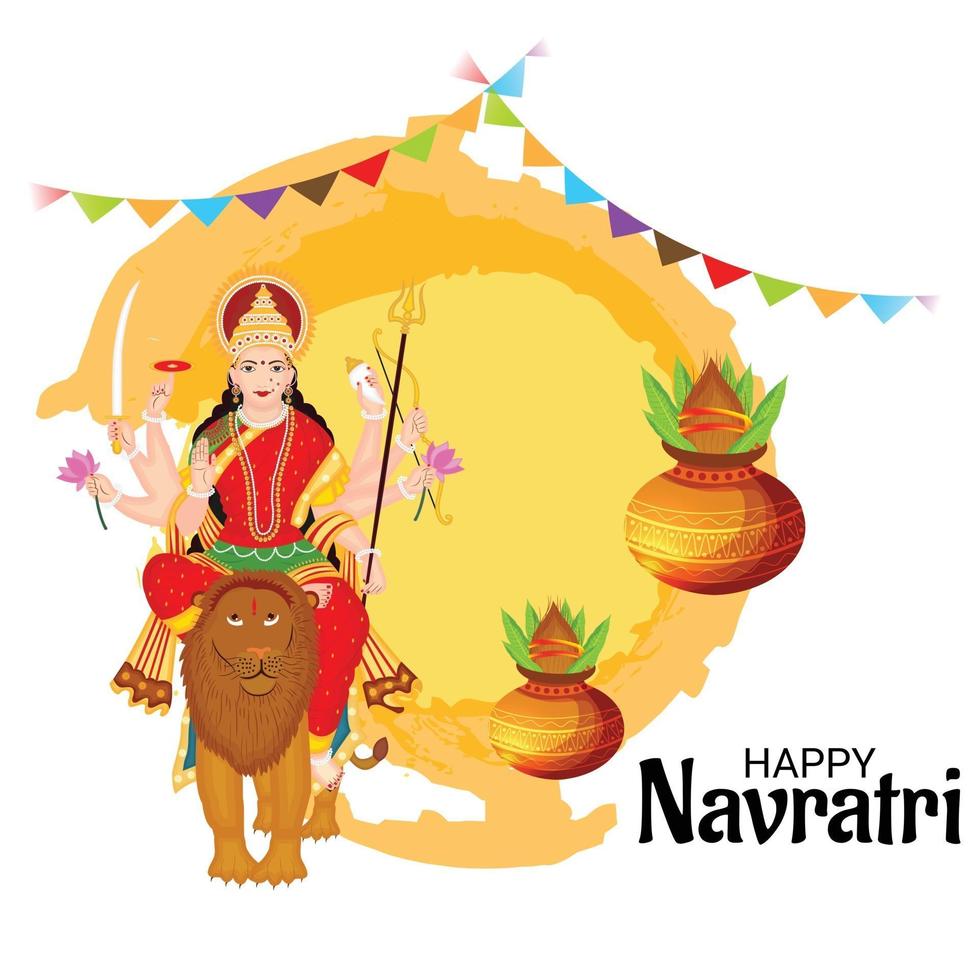 Vector illustration of a Background for Happy Navratri Celebration