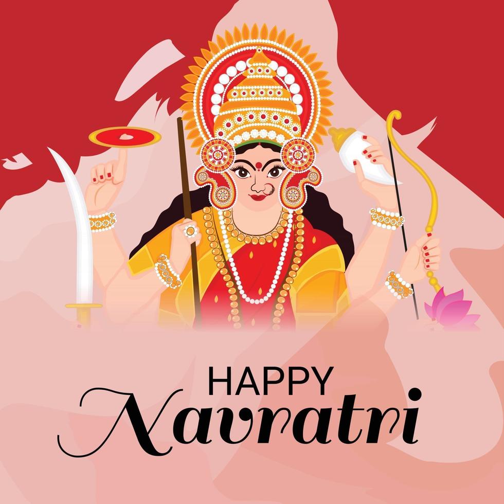 Vector illustration of a Background for Happy Navratri Celebration
