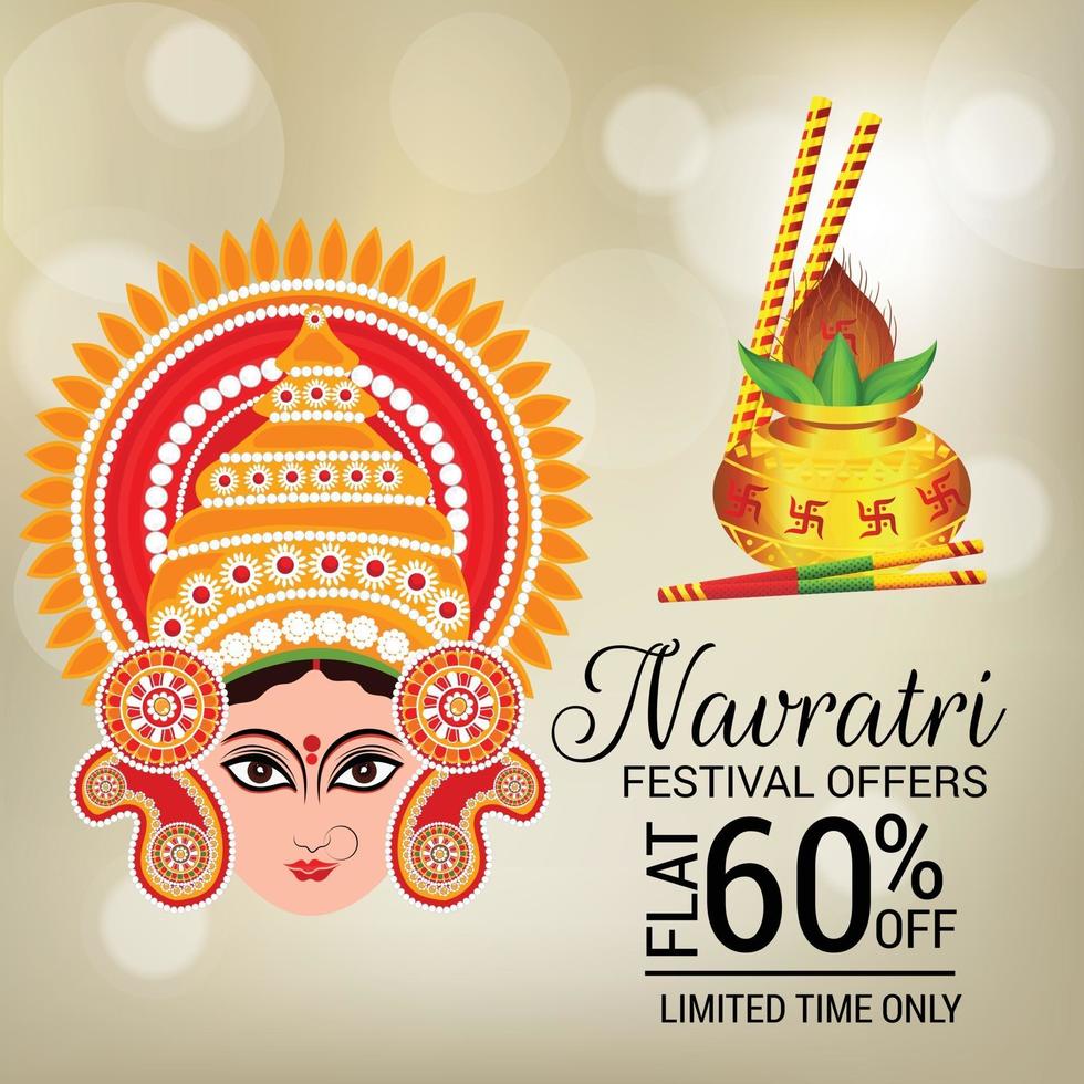 Vector illustration of a Background for Happy Navratri Celebration