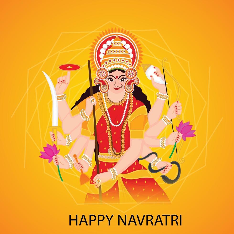 Vector illustration of a Background for Happy Navratri Celebration