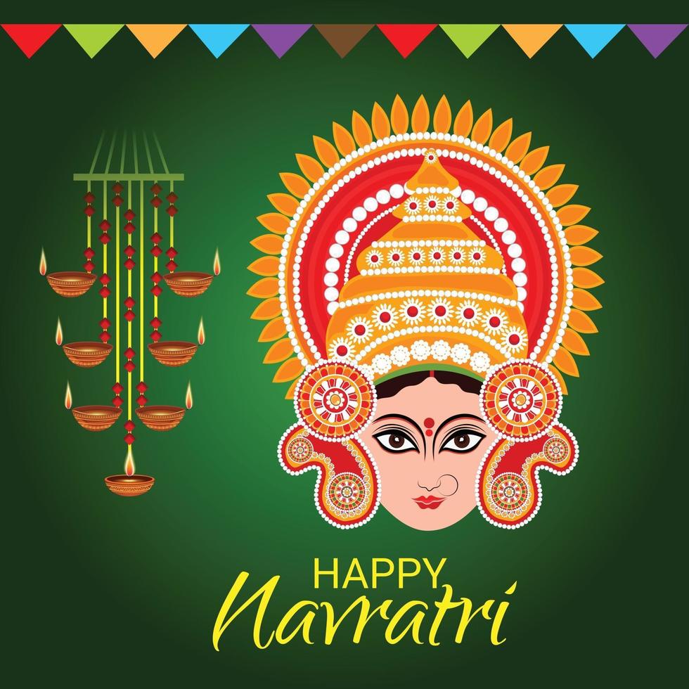Vector illustration of a Background for Happy Navratri Celebration