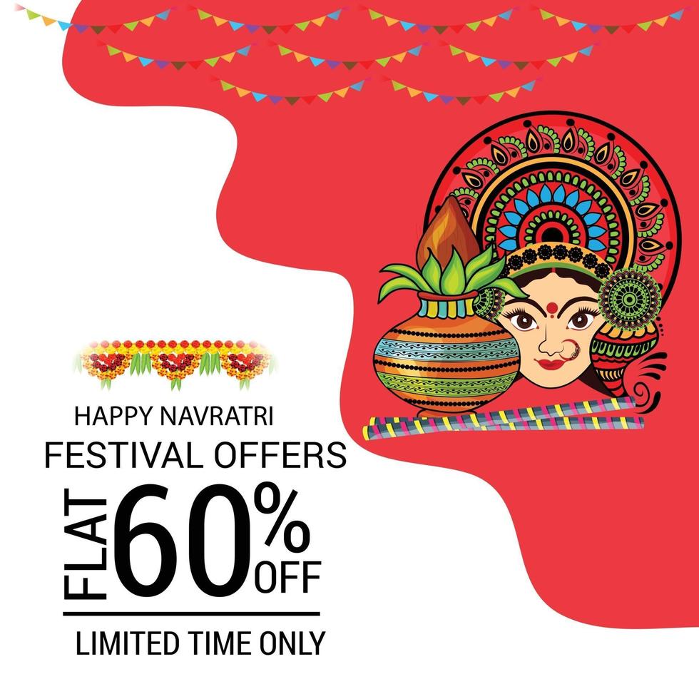 Vector illustration of a Background for Happy Navratri Celebration