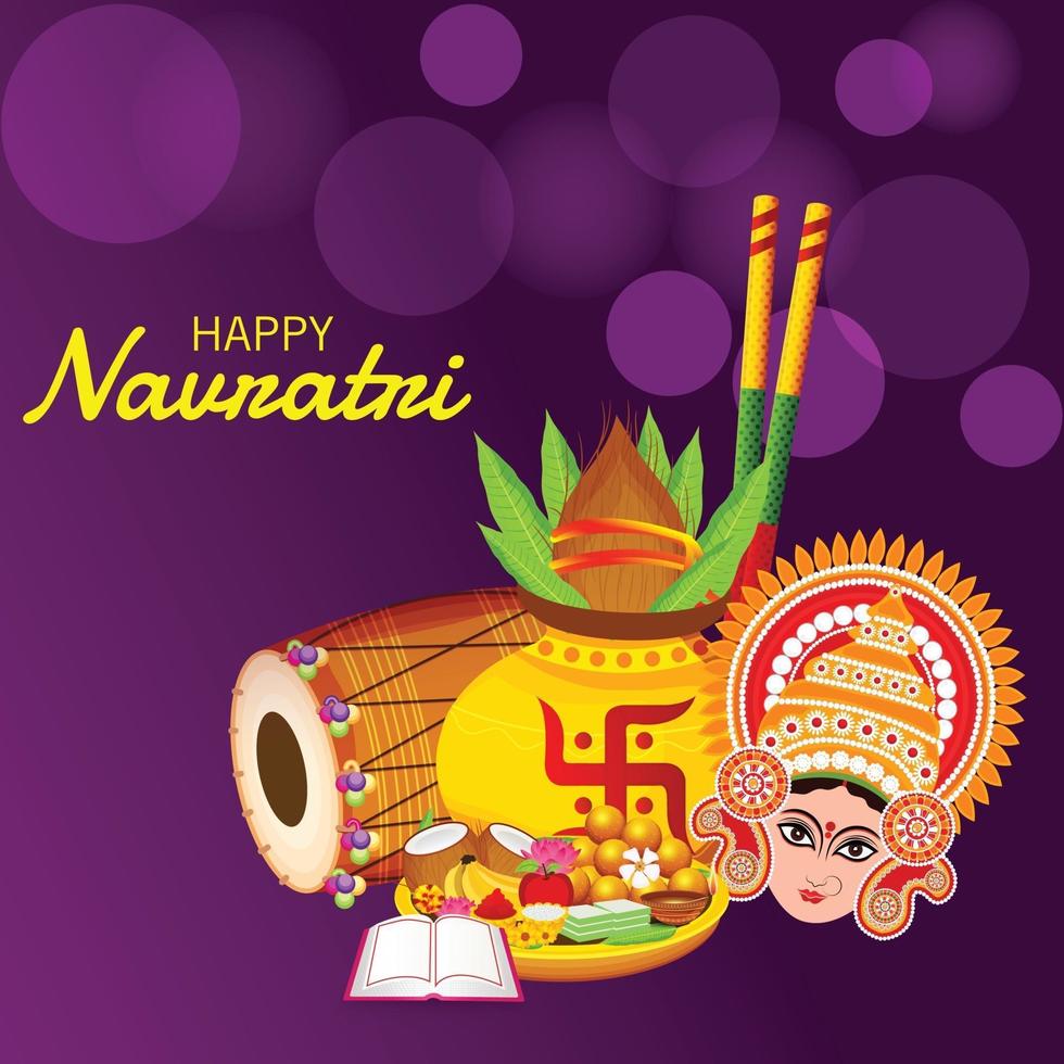 Vector illustration of a Background for Happy Navratri Celebration