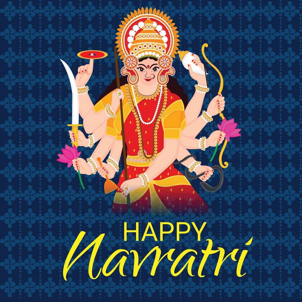 Vector illustration of a Background for Happy Navratri Celebration