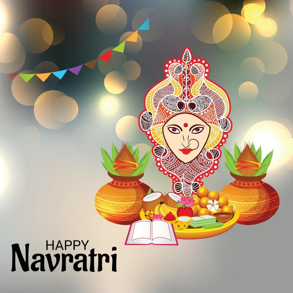 Vector illustration of a Background for Happy Navratri Celebration