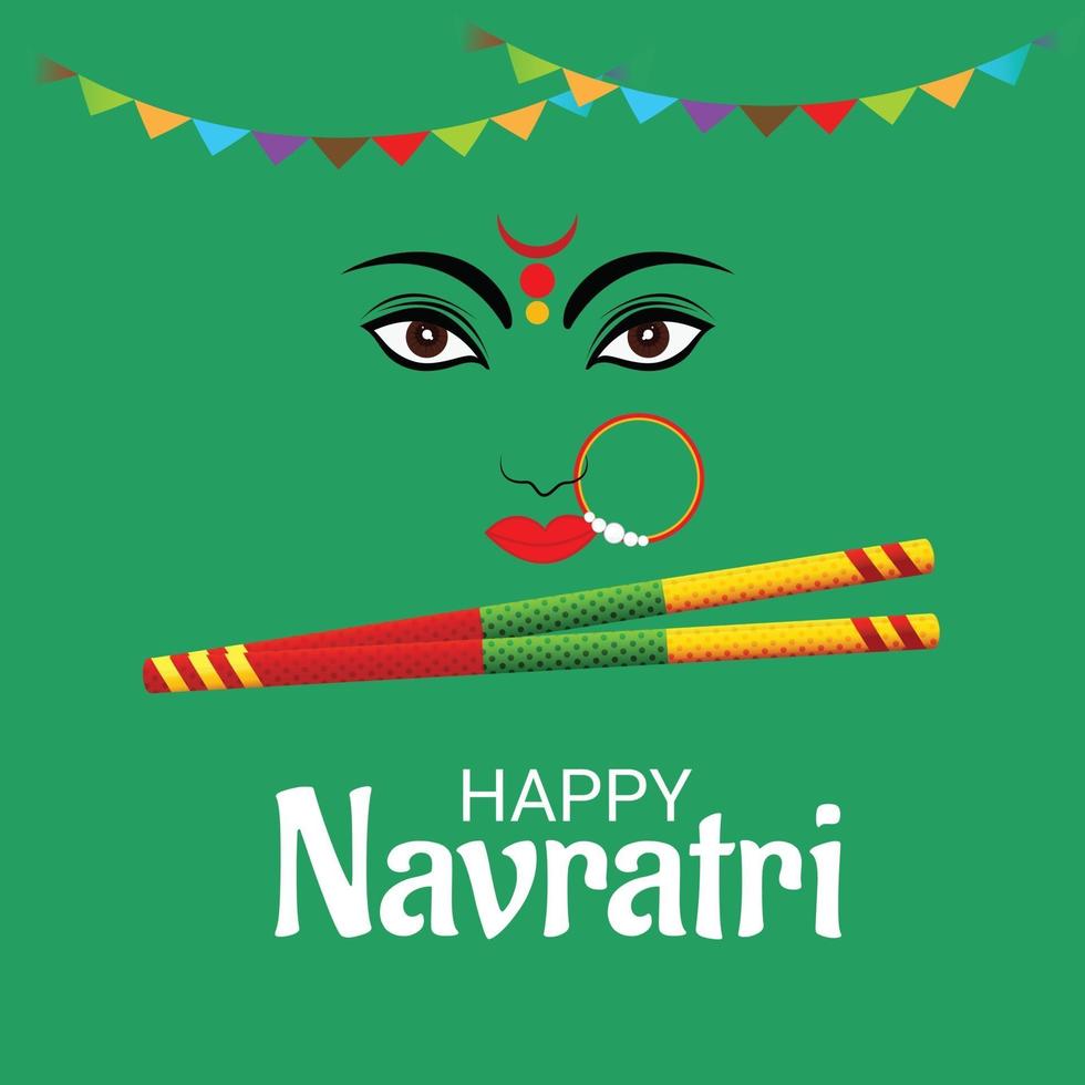 Vector illustration of a Background for Happy Navratri Celebration