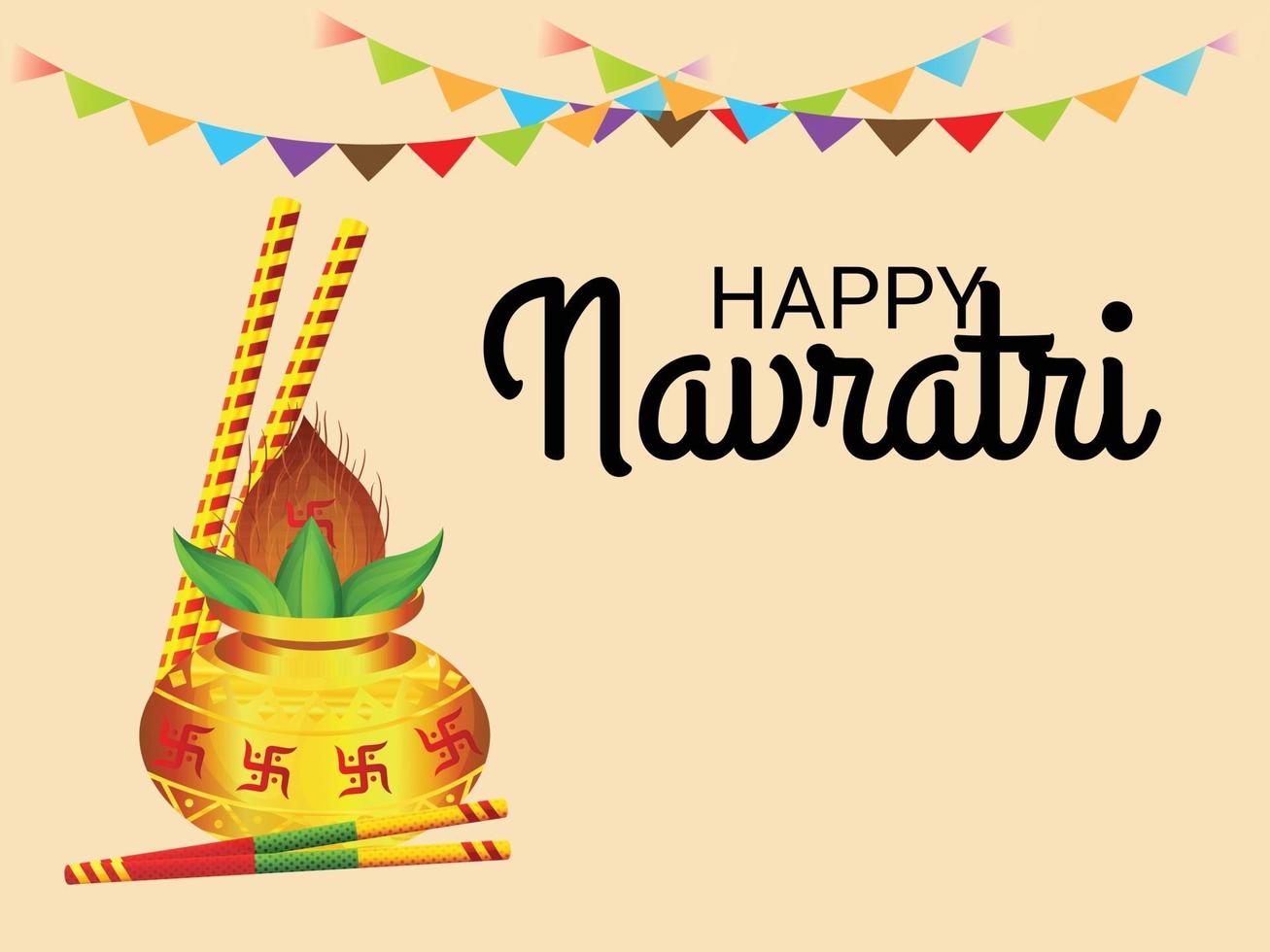 Vector illustration of a Background for Happy Navratri Celebration