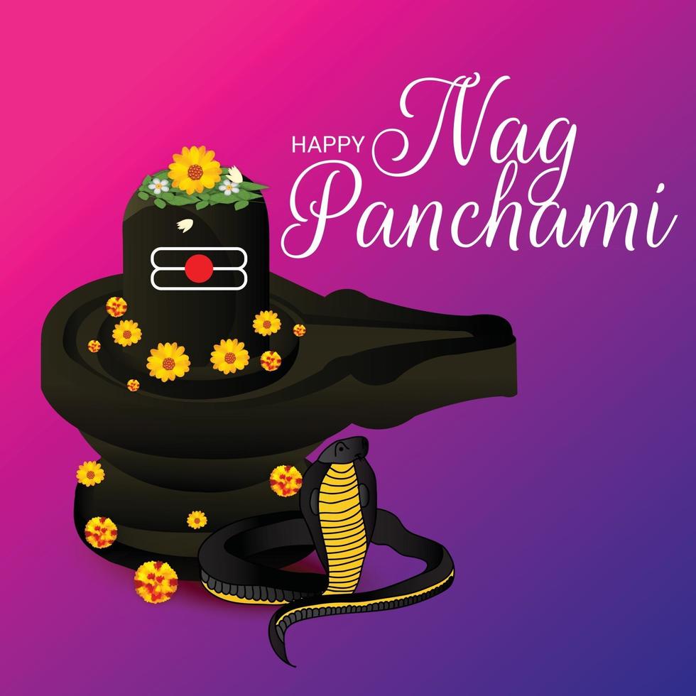 ilustración vectorial de un fondo para nag panchami vector