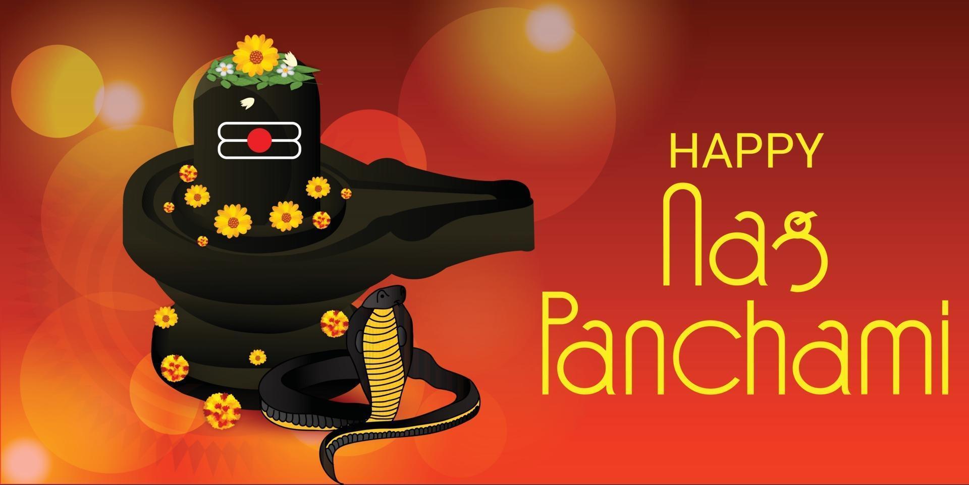 Vector illustration of a Background for Nag Panchami