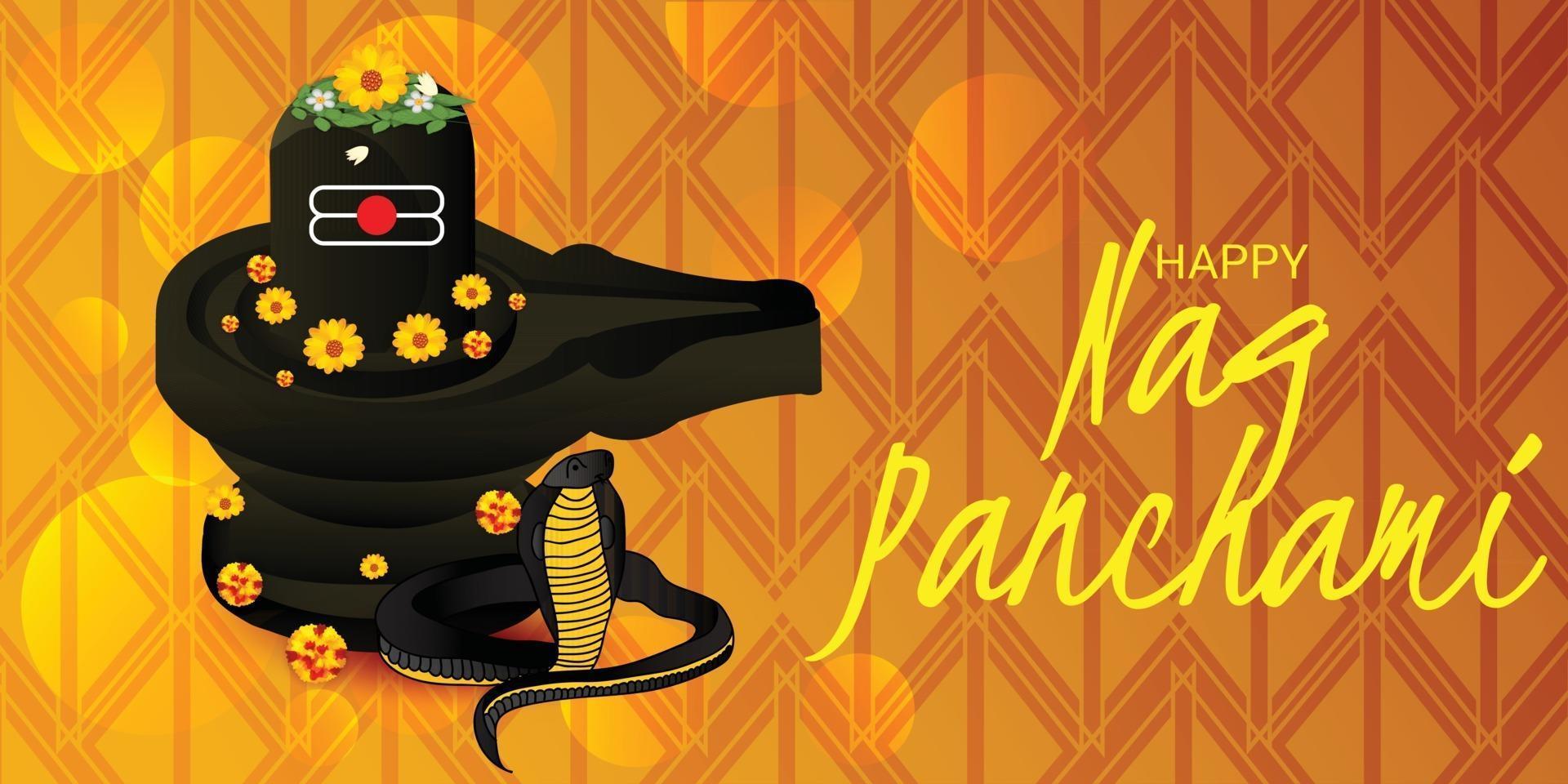 Vector illustration of a Background for Nag Panchami