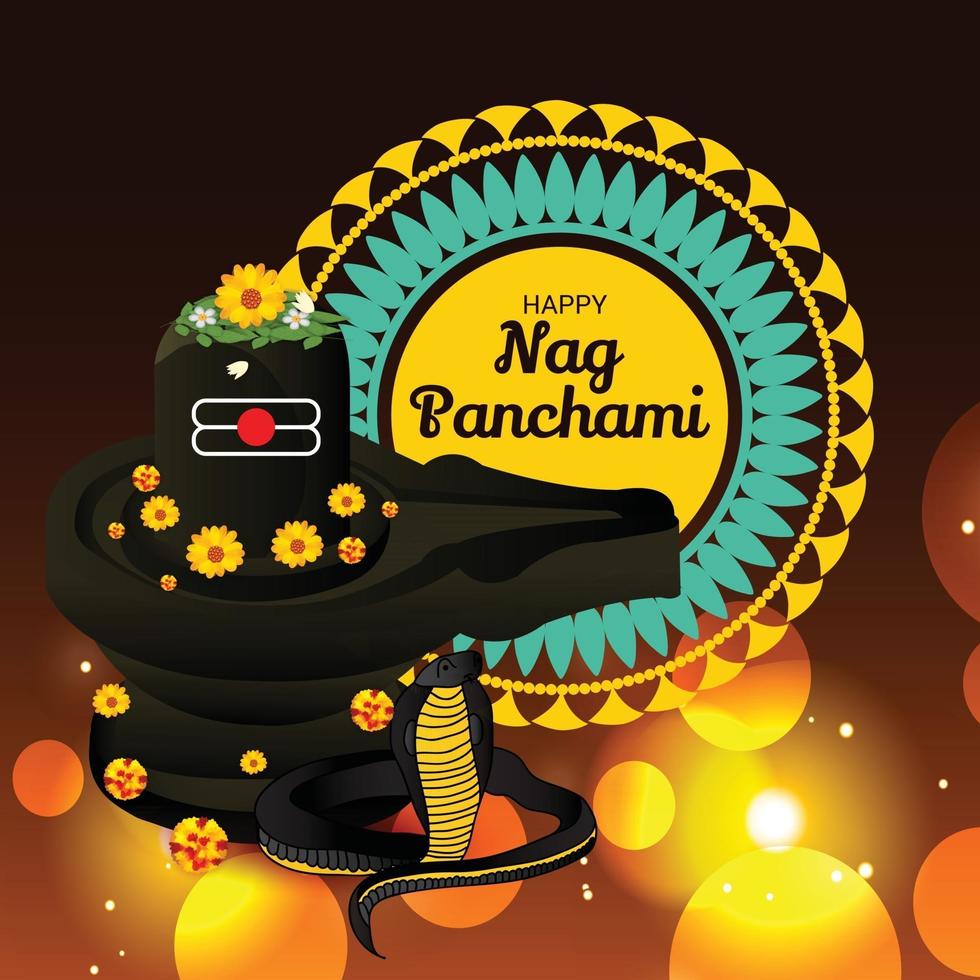 Vector illustration of a Background for Nag Panchami