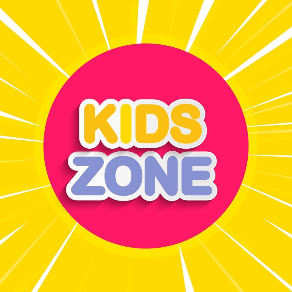 Abstract Kids Zone background vector