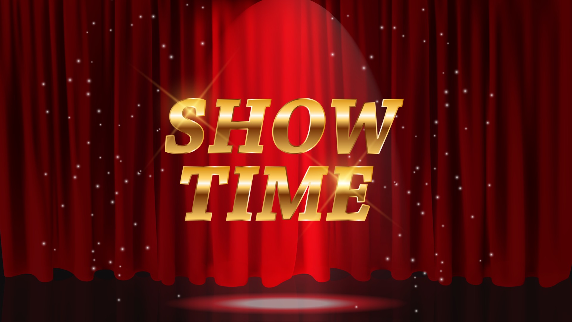 Show Time background with red curtains 2462805 Vector Art at Vecteezy